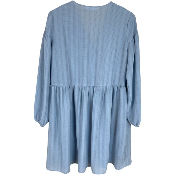 Samsøe Samsøe Jolie Short Floaty Relaxed Dress in Dusty Blue - Picture 5 of 9